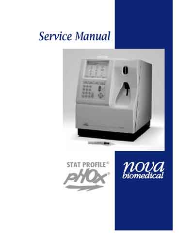 Сервисная инструкция Service manual на Stat Profile pHOx [Nova Biomedical]