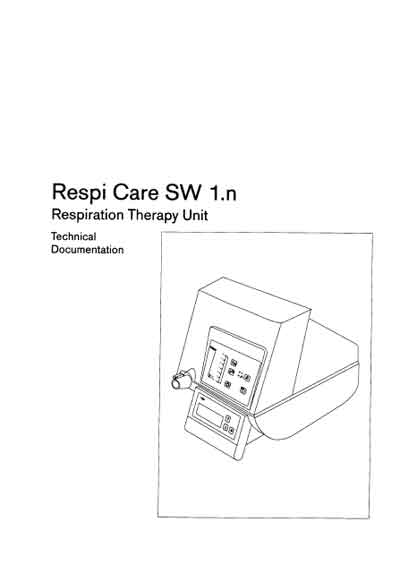 Техническая документация, Technical Documentation/Manual на ИВЛ-Анестезия Respi Care SW 1.n