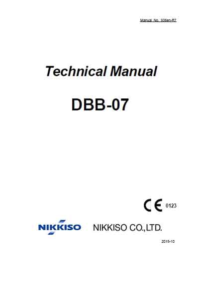 Техническая документация Technical Documentation/Manual на DBB-07 [Nikkiso]