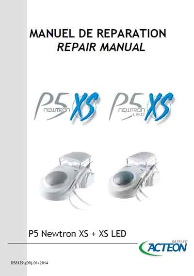 Инструкция, руководство по ремонту, Repair Instructions на Стоматология Скайлер P5 Newtron XS + XS LED (Acteon)