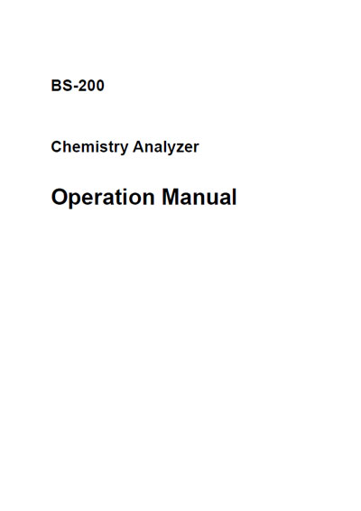 Инструкция оператора Operator manual на BS-200 v1.3 2007 [Mindray]
