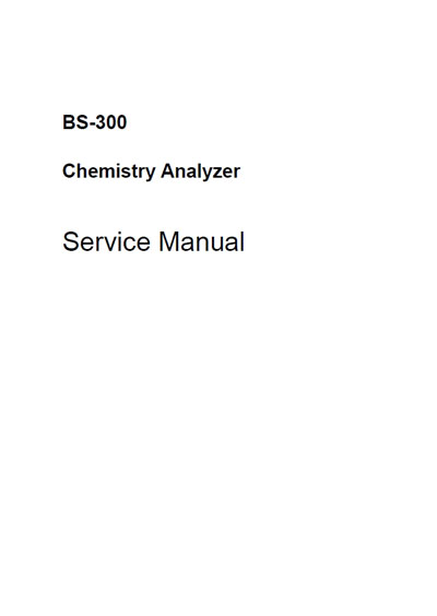 Сервисная инструкция, Service manual на Анализаторы BS-300