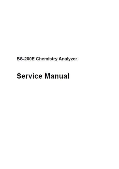 Сервисная инструкция Service manual на BS-200E [Mindray]