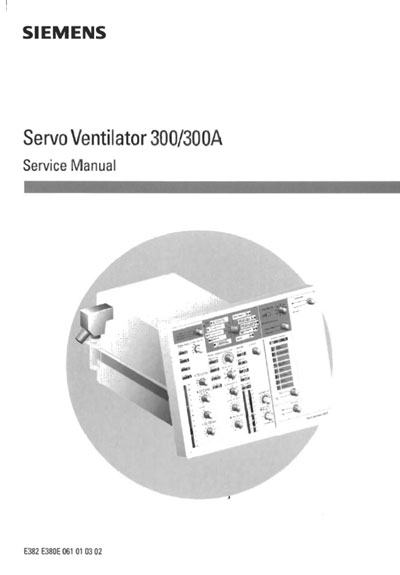 Инструкция по установке и обслуживанию Servise and Installation manual на Servo Ventilator 300/300A [Siemens]