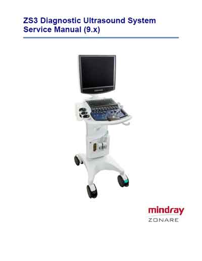 Сервисная инструкция, Service manual на Диагностика-УЗИ ZS3 Ver 2022.11 (Zonare)
