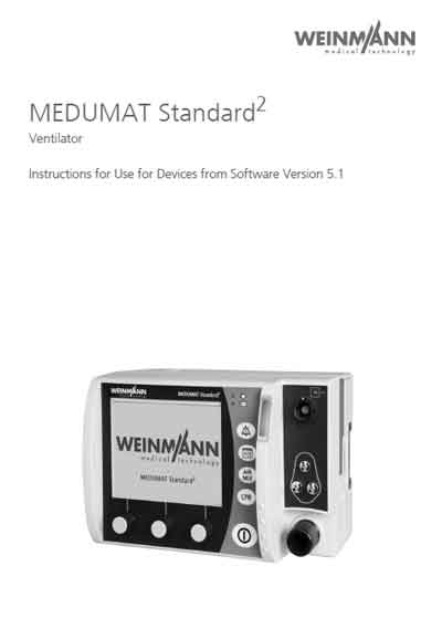 Инструкция пользователя User manual на Medumat Standard 2 (sw 5.1) [Weinmann]