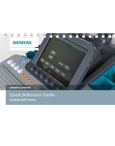 Руководство оператора Operators Guide на Acuson NX3 Elite (Quick Reference Guide) [Siemens]