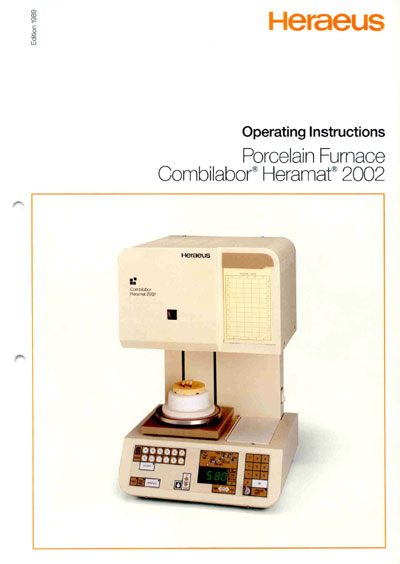 Инструкция оператора, Operator manual на Стоматология Электропечь для обжига керамики Heramat  2002