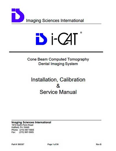 Инструкция по монтажу и обслуживанию Installation and Maintenance Guide на i-Cat [Imaging Sciences International] [---]