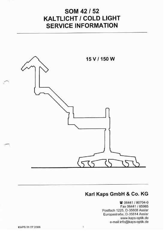 Каталог (элементов, запчастей и пр.) Catalogue, Spare Parts list на SOM-42,52 [Karl Kaps] [---]