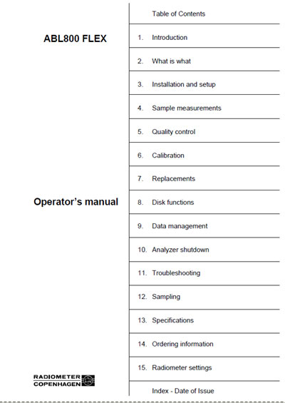 Инструкция по эксплуатации Operation (Instruction) manual на ABL 800 Flex [Radiometer]