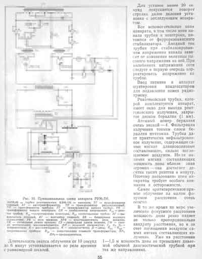 Схема электрическая, Electric scheme (circuit) на Рентген РУМ-7М