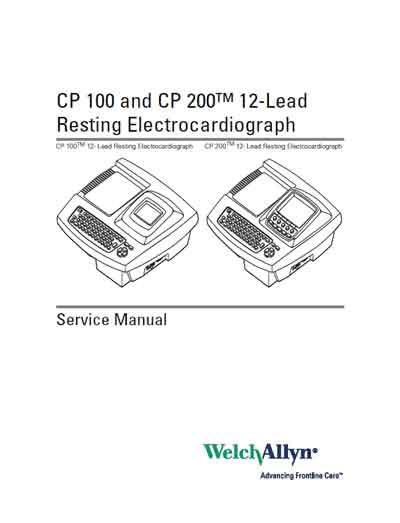 Сервисная инструкция, Service manual на Диагностика-ЭКГ CP 100 & CP 200