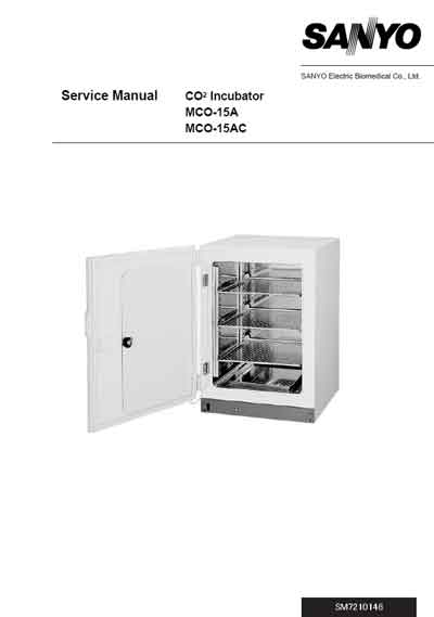 Сервисная инструкция, Service manual на Инкубатор CO2 MCO-15A, MCO-15AC