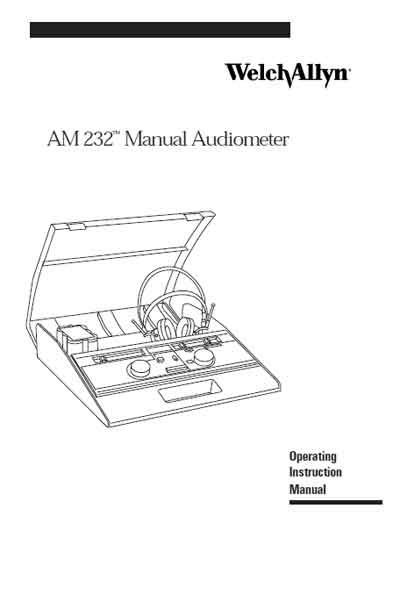 Инструкция по эксплуатации, Operation (Instruction) manual на Диагностика Аудиометр AM232