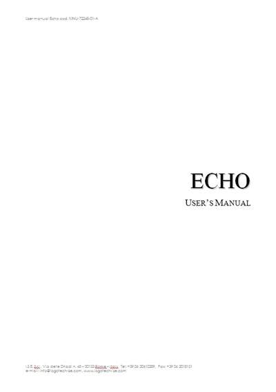 Руководство пользователя Users guide на Echo (Vitalit 1000) [I.S.E.]