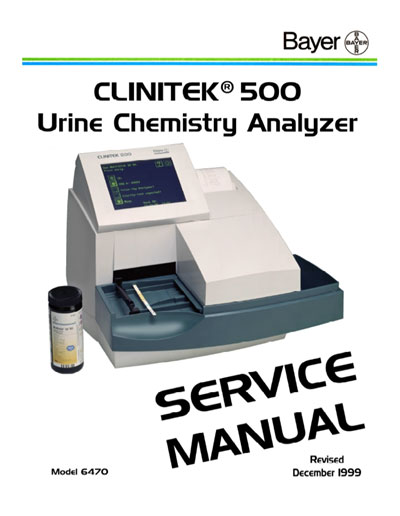 Сервисная инструкция, Service manual на Анализаторы Анализатор мочи Clinitek 500