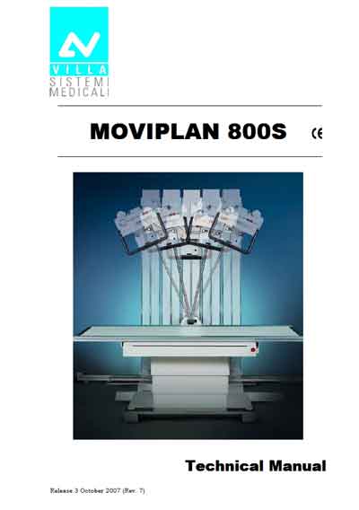 Техническая документация, Technical Documentation/Manual на Рентген Moviplan 800S Rev. 7