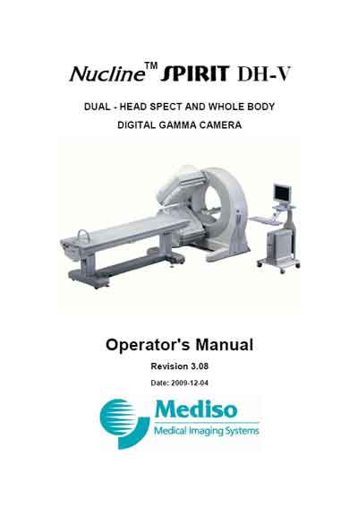 Инструкция оператора, Operator manual на Томограф Nucline Spirit DH-V