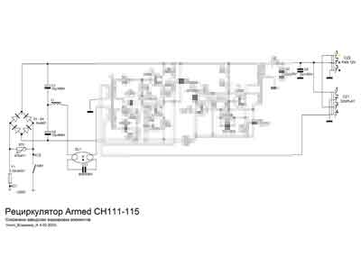 Схема электрическая, Electric scheme (circuit) на Стерилизаторы Облучатель рециркулятор CH111-115