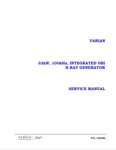 Сервисная инструкция Service manual на 32kW, 100kHz, Integrated Obi X-Ray Generator [Varian]
