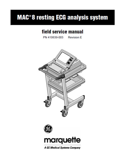 Сервисная инструкция, Service manual на Диагностика-ЭКГ MAC 8 (Marquette)
