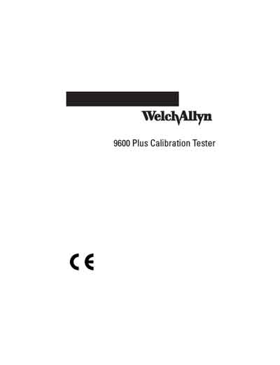Инструкция по эксплуатации Operation (Instruction) manual на Устройство калибровки электротермометров 9600 Plus Calibration Tester [Welch Allyn]