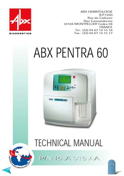 Техническая документация Technical Documentation/Manual на Pentra 60 [Horiba -ABX Diagnostics]