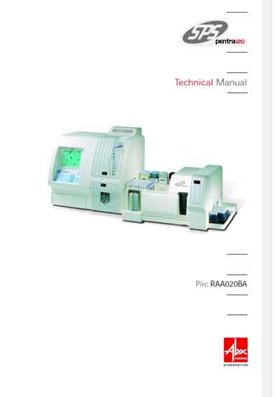 Техническая документация, Technical Documentation/Manual на Анализаторы Pentra 120 SPS