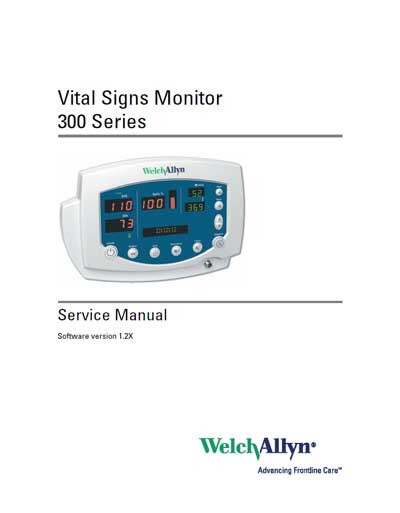 Сервисная инструкция, Service manual на Мониторы 300 Series Vital Signs Monitor