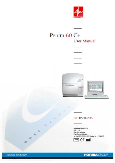 Инструкция пользователя User manual на Pentra 60 C+ [Horiba -ABX Diagnostics]