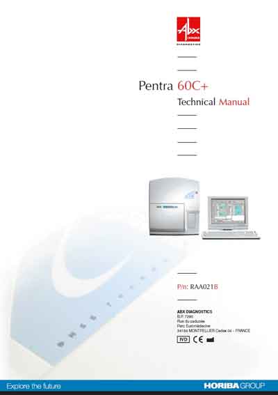Техническая документация, Technical Documentation/Manual на Анализаторы Pentra 60 C+