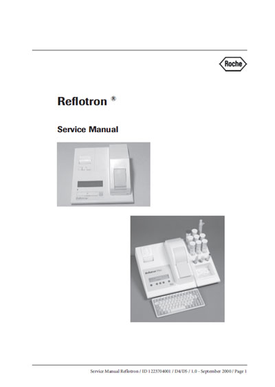 Сервисная инструкция, Service manual на Анализаторы Reflotron IV D4 / PLUS D5