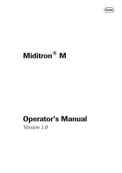 Инструкция по эксплуатации Operation (Instruction) manual на Анализатор мочи Miditron M Ver. 1.0 [Roche]
