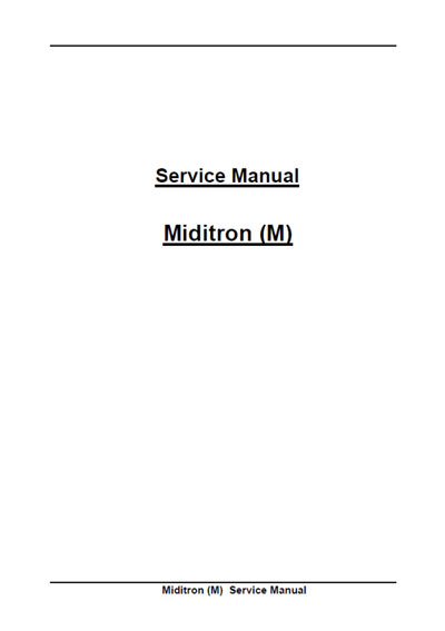 Сервисная инструкция, Service manual на Анализаторы Анализатор мочи Miditron M