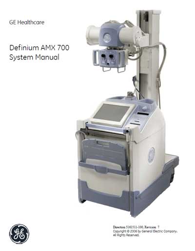 Техническая документация, Technical Documentation/Manual на Рентген Definium AMX 700 System Manual