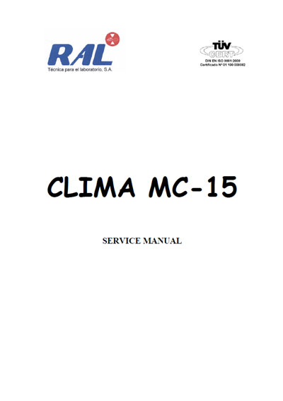 Сервисная инструкция Service manual на Clima MC-15 [Ral]