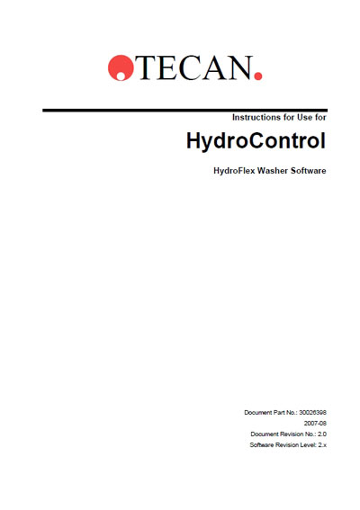 Инструкция пользователя, User manual на Лаборатория Промыватель микропланшет HydroControl HydroFlex Washer Software