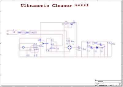 Схема электрическая Electric scheme (circuit) на Стерилизатор ультразвуковой Ultrasonic Cleaner [---]