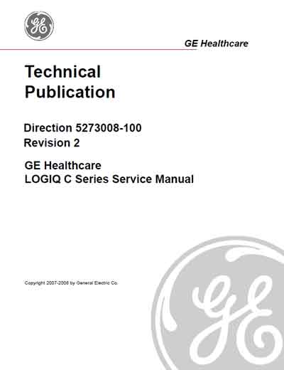 Сервисная инструкция, Service manual на Диагностика-УЗИ Logiq C Series Rev. 2