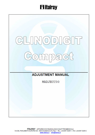 Инструкция по обслуживанию и ремонту, Adjustment instructions на Рентген Clinodigit Compact