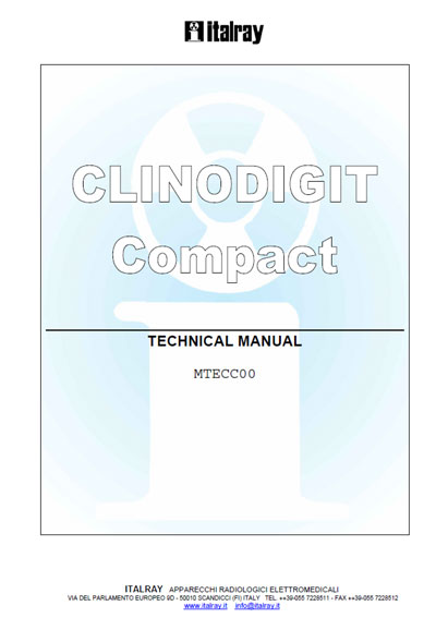 Техническая документация, Technical Documentation/Manual на Рентген Clinodigit Compact