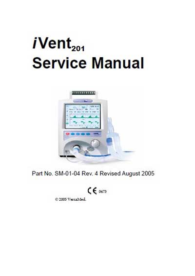 Сервисная инструкция Service manual на iVent 201 - Rev. 4 2005 [VersaMed]