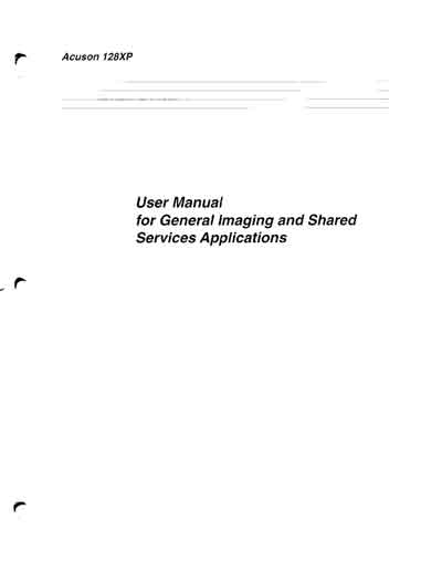 Инструкция пользователя User manual на Acuson 128XP [Siemens]