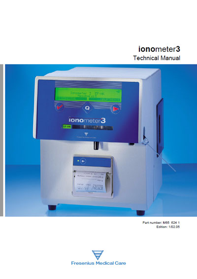 Техническая документация Technical Documentation/Manual на Ionometer 3 [Fresenius]