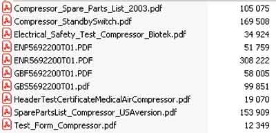 Техническая документация, Technical Documentation/Manual на ИВЛ-Анестезия Компрессор Air Compressor 98