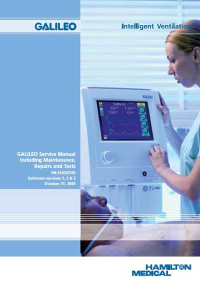 Сервисная инструкция, Service manual на ИВЛ-Анестезия Galileo