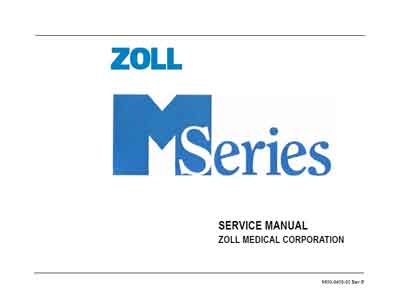 Сервисная инструкция Service manual на Дефибриллятор M Series [Zoll]