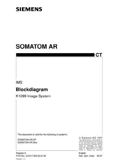 Схема электрическая Electric scheme (circuit) на Somatom AR - IMS K1099 Image System [Siemens]