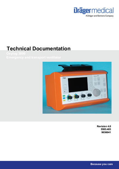 Техническая документация, Technical Documentation/Manual на ИВЛ-Анестезия Oxylog 3000